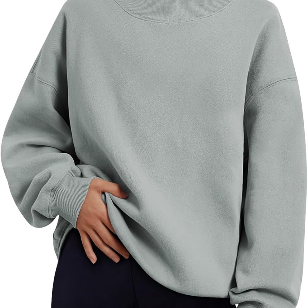 Casual Oversized Sweatshirt in Gray